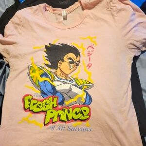 Vegeta the fresh prince of all saiyans T-shirt Large